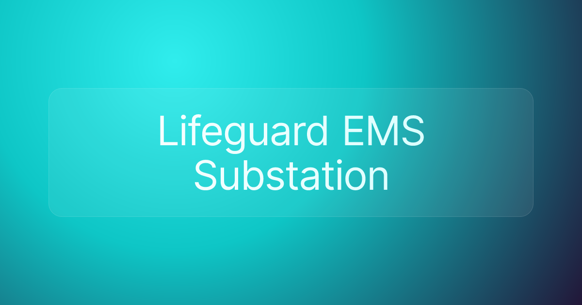 Lifeguard EMS Substation
