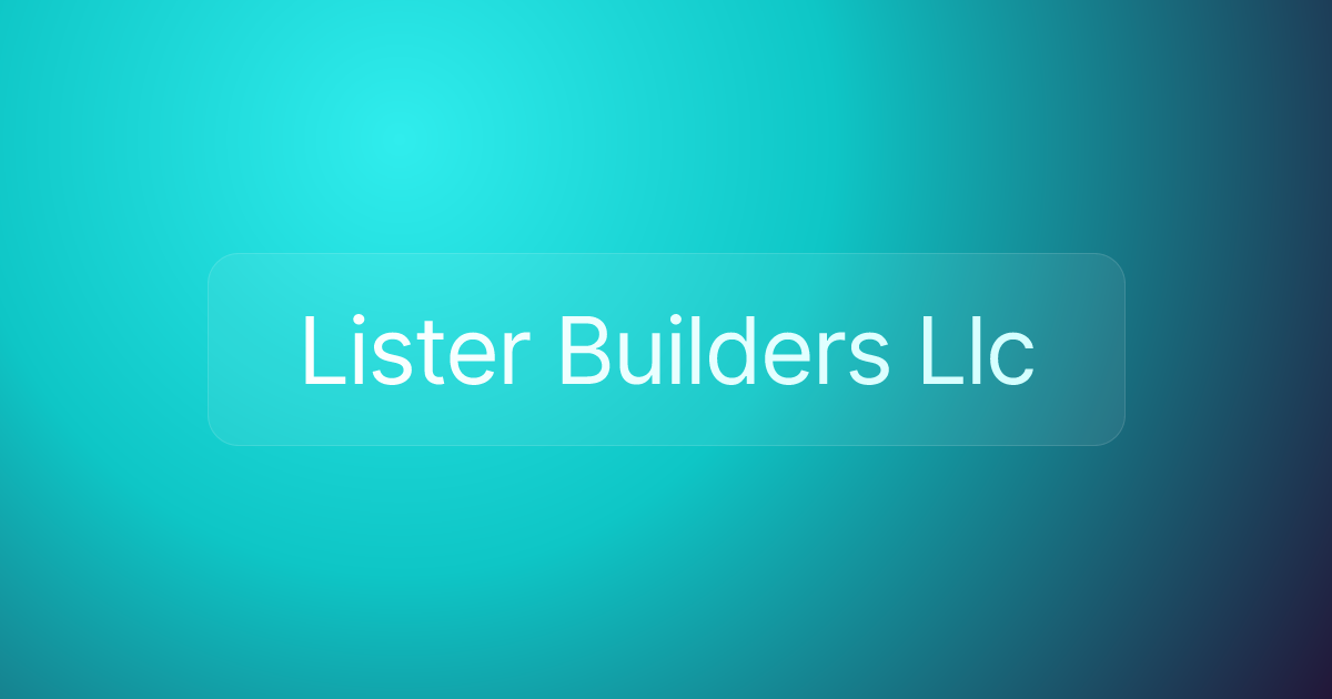 Lister Builders Llc