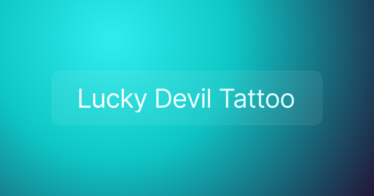 Lucky Devil Tattoo