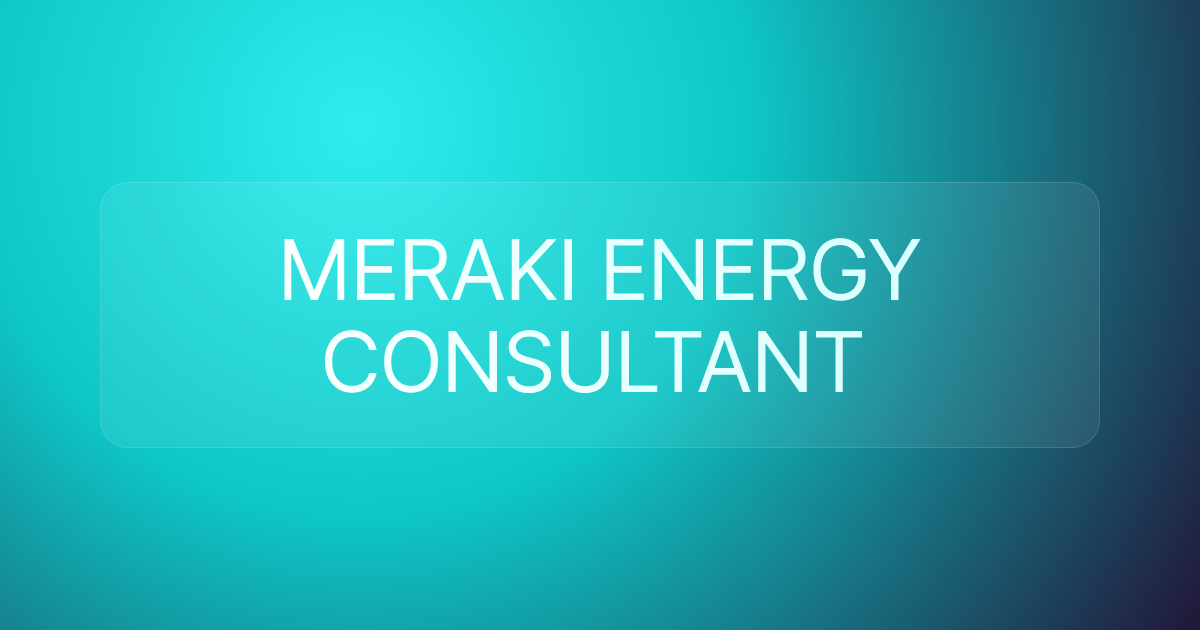 MERAKI ENERGY CONSULTANT