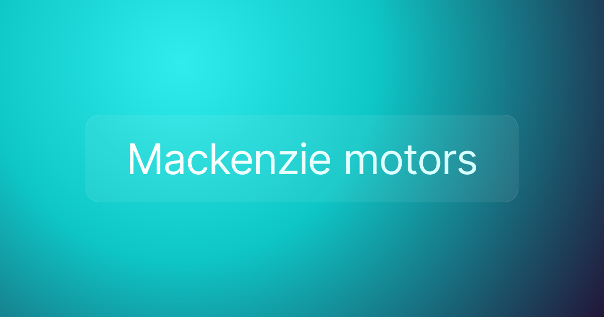 Mackenzie motors