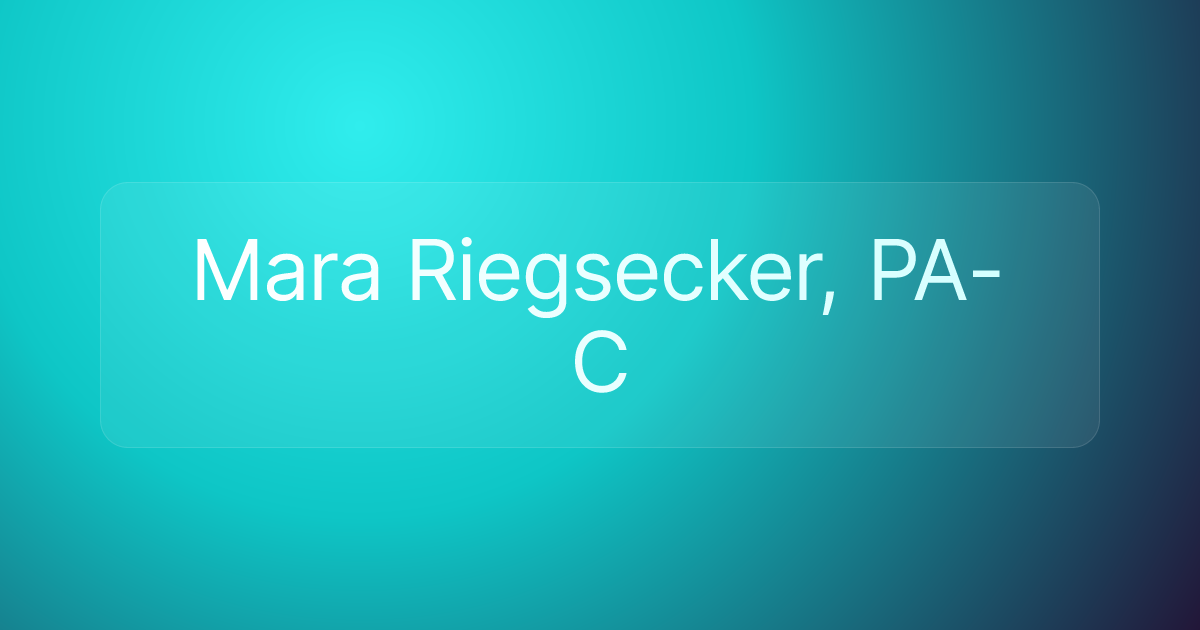 Mara Riegsecker, PA-C