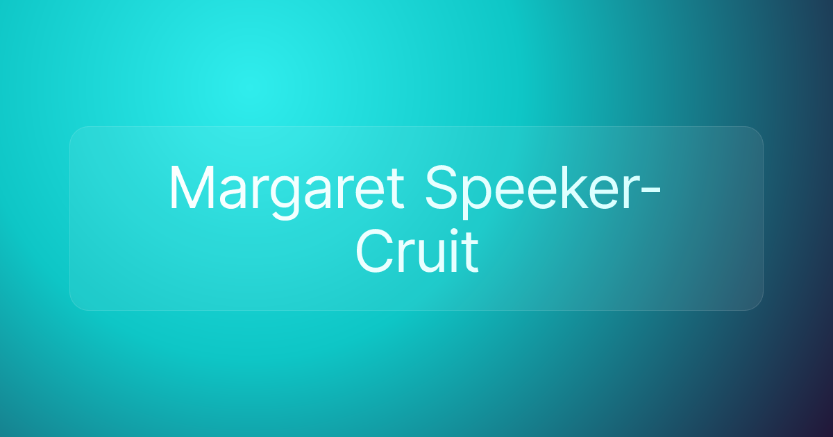 Margaret Speeker-Cruit
