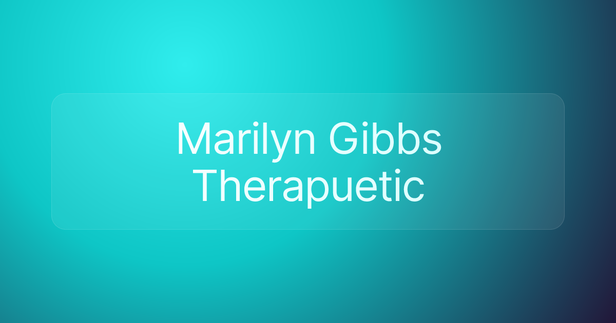 Marilyn Gibbs Therapuetic