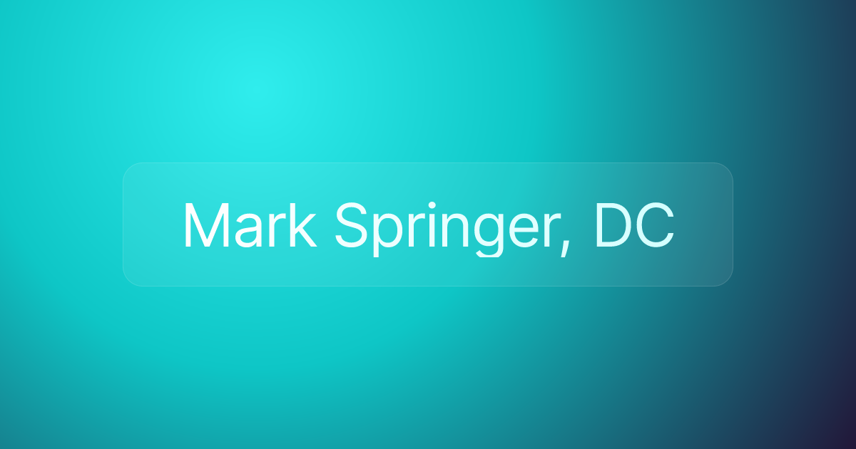 Mark Springer, DC