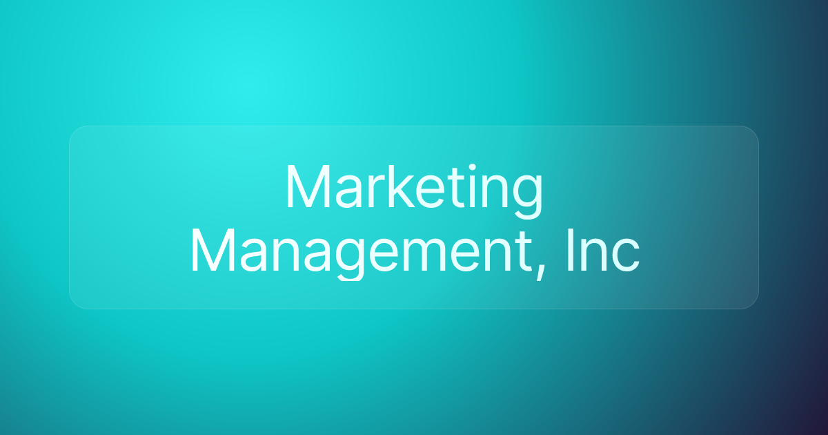 Marketing Management, Inc