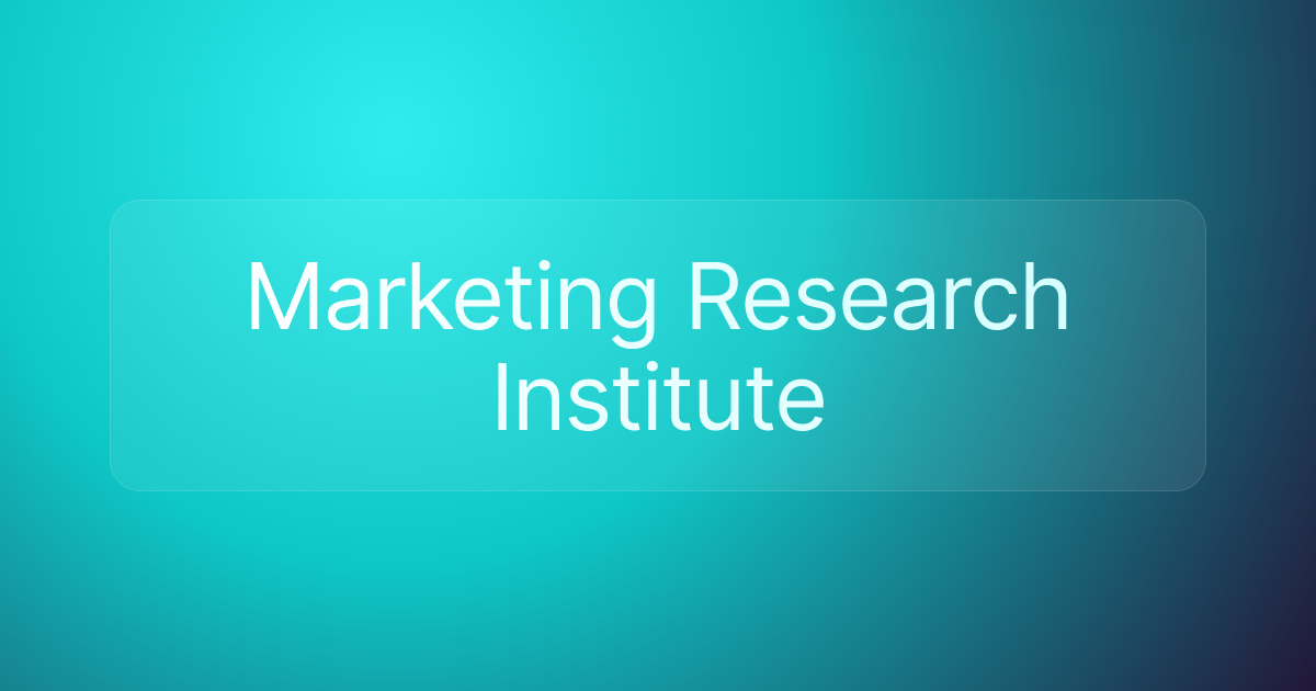 Marketing Research Institute
