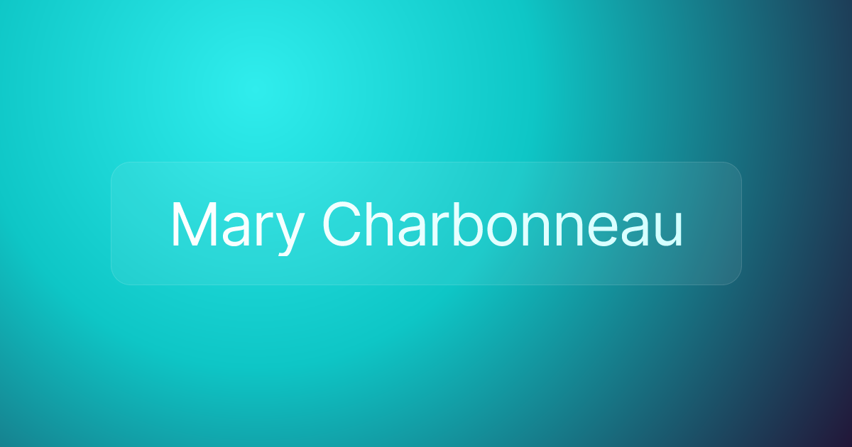 Mary Charbonneau