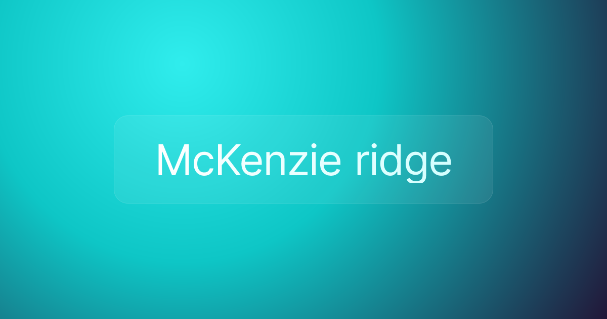 McKenzie ridge