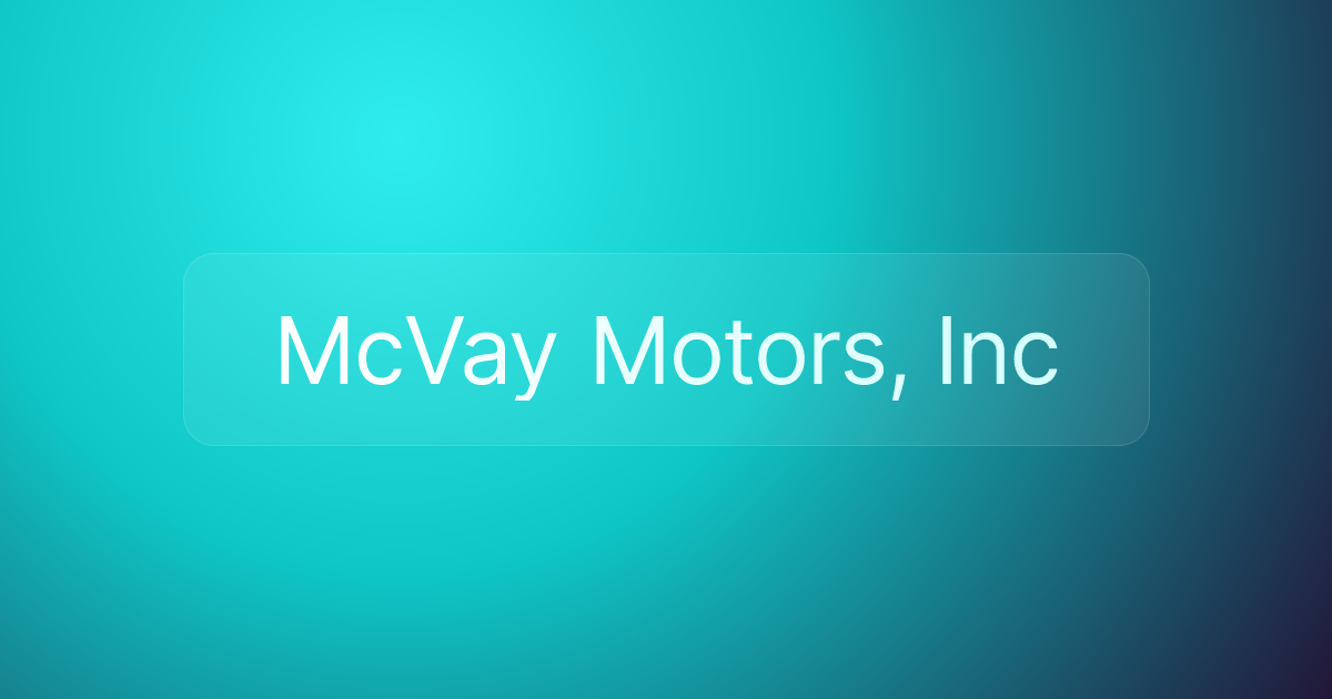 McVay Motors, Inc