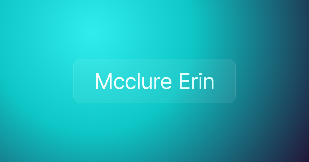 Mcclure Erin