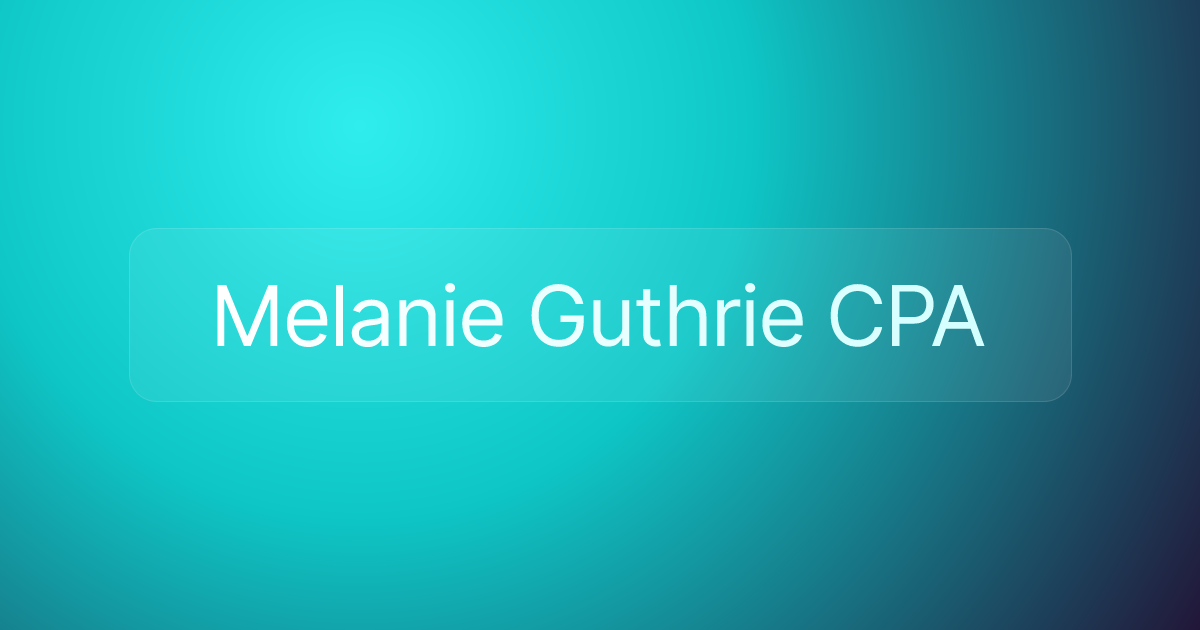 Melanie Guthrie CPA