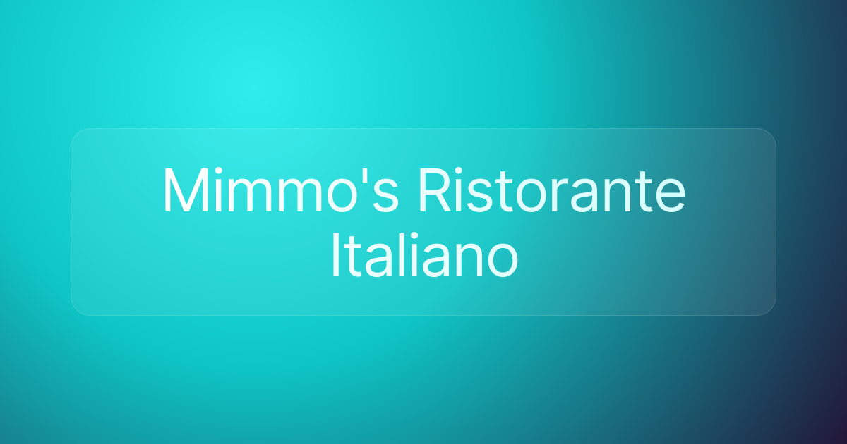 Mimmo's Ristorante Italiano