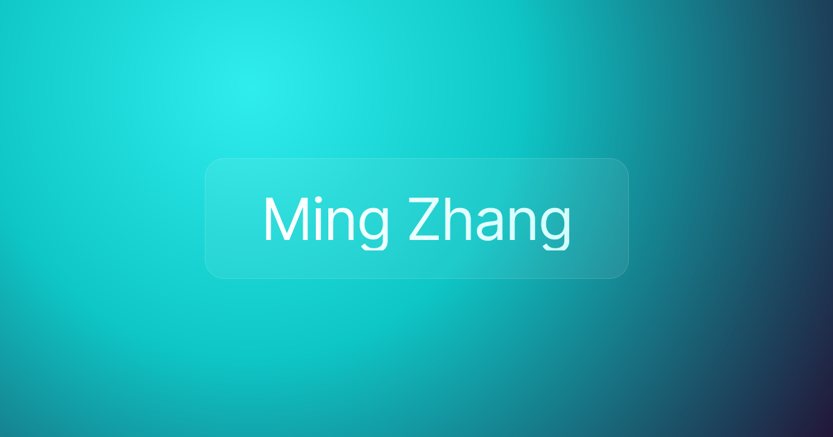 Ming Zhang