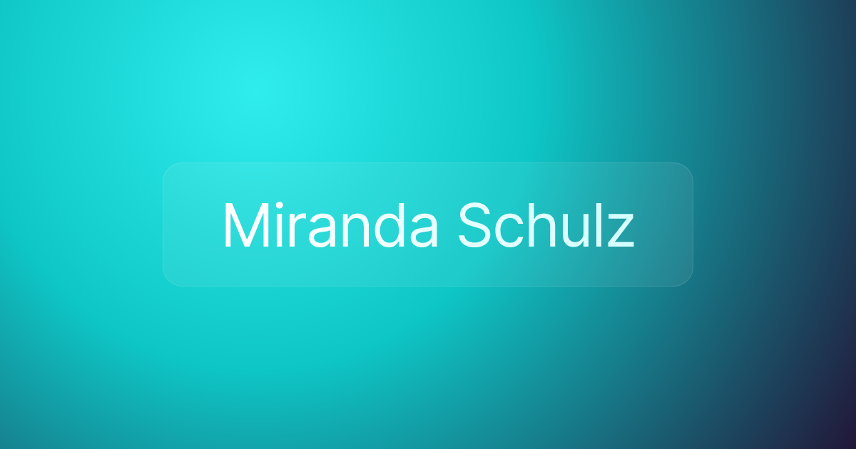 Miranda Schulz