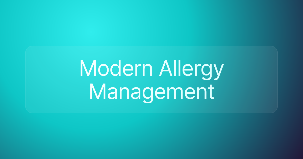 Modern Allergy Management