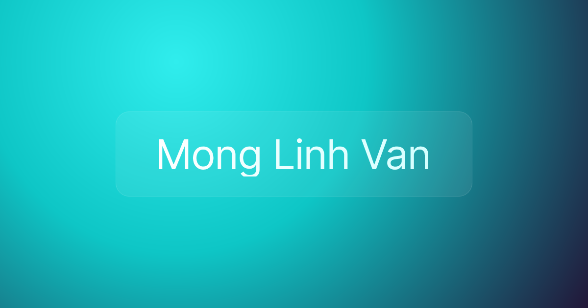 Mong Linh Van