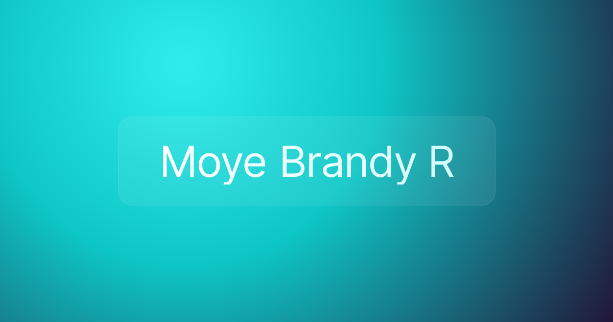Moye Brandy R