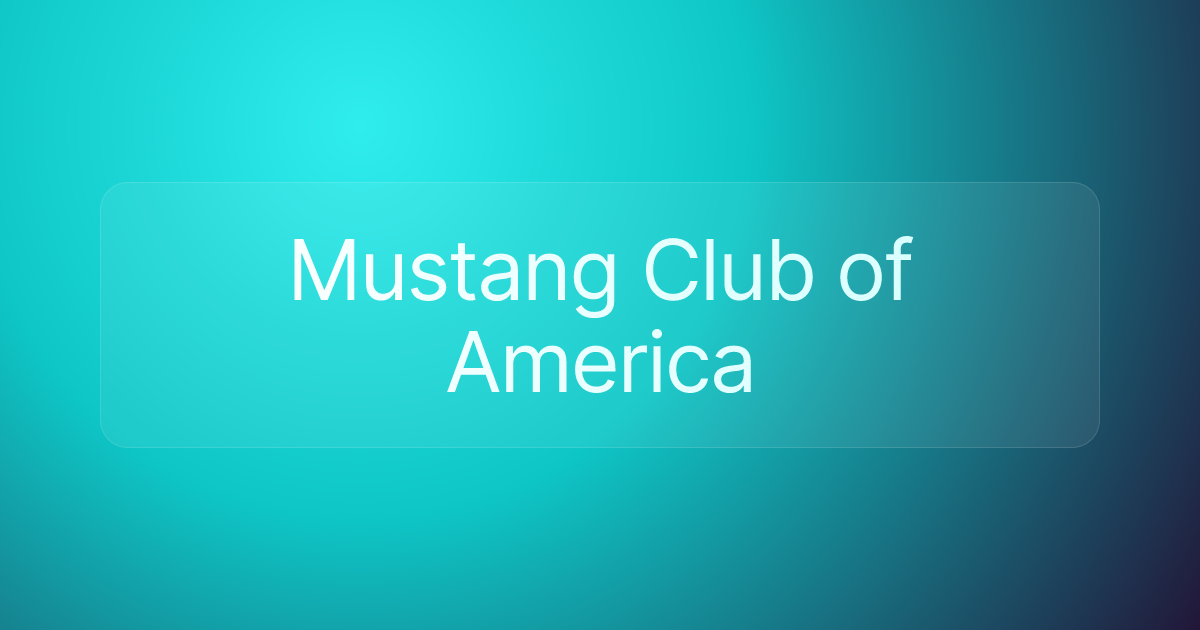 Mustang Club of America