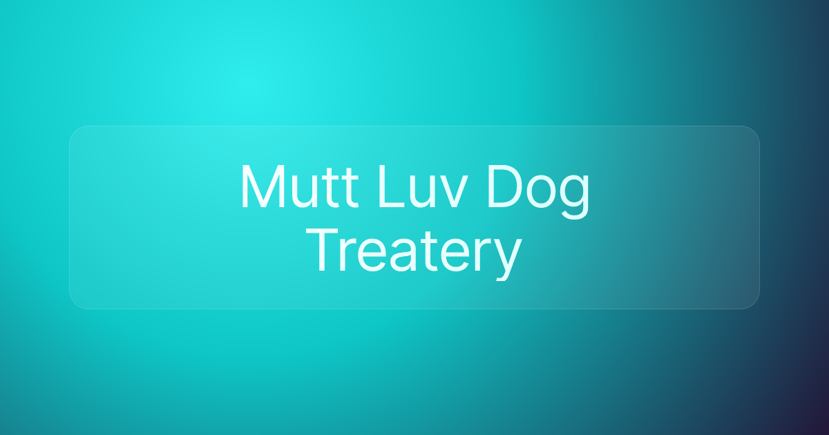 Mutt Luv Dog Treatery