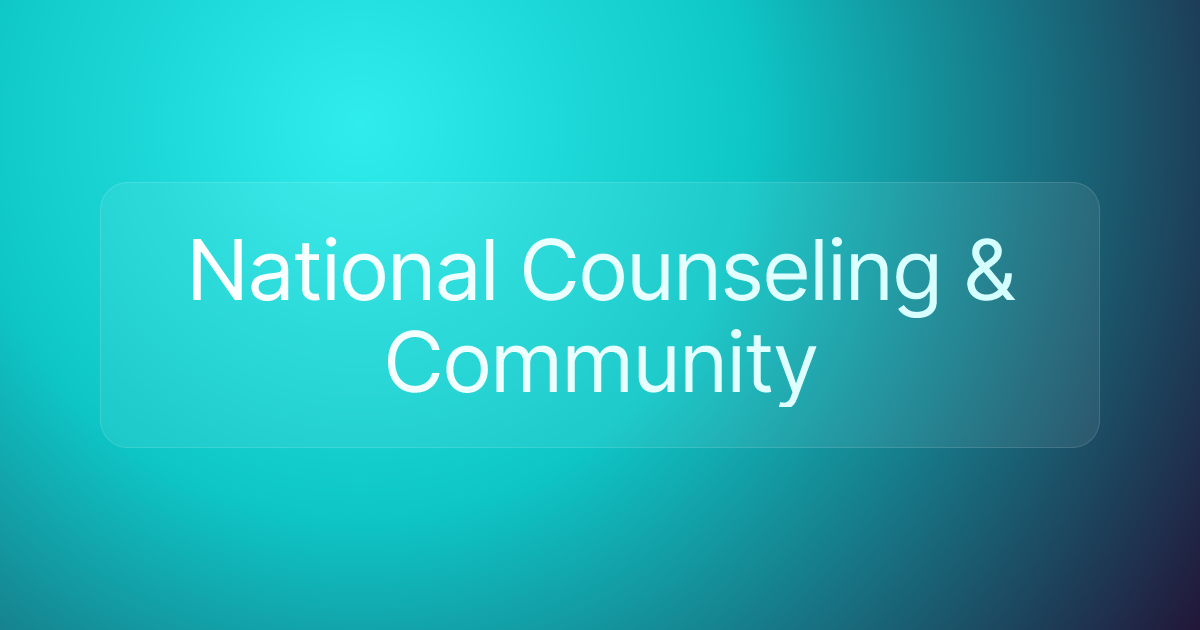 National Counseling & Community