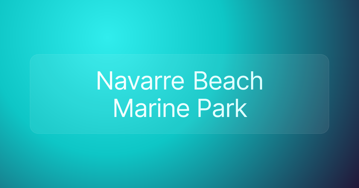 Navarre Beach Marine Park
