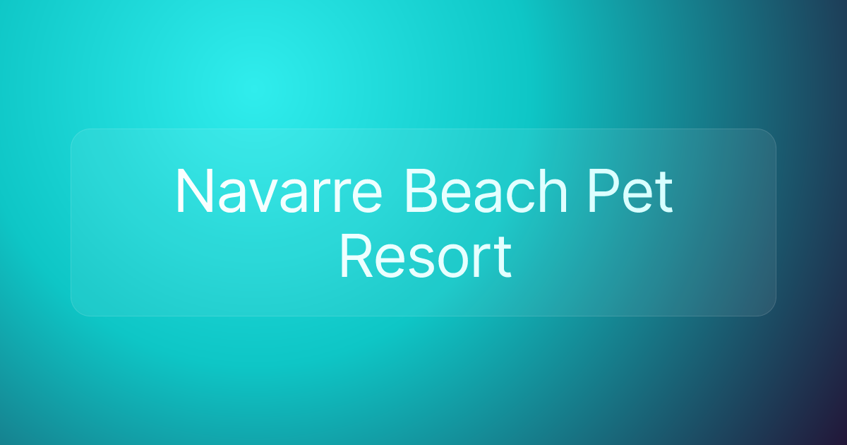 Navarre Beach Pet Resort