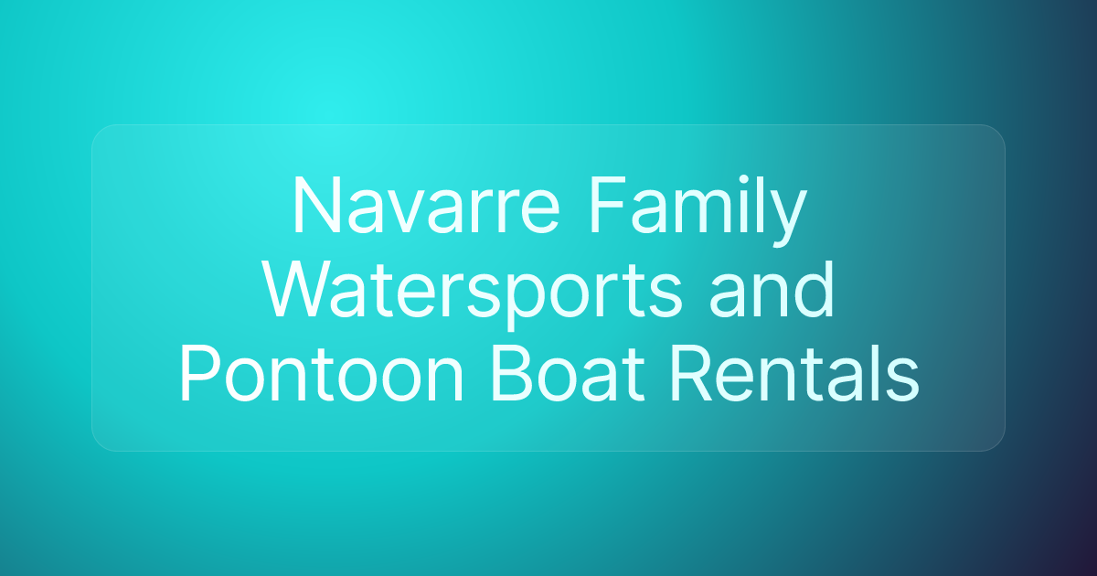 Navarre Family Watersports and Pontoon Boat Rentals