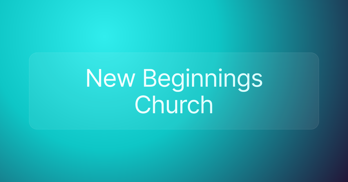 New Beginnings Church
