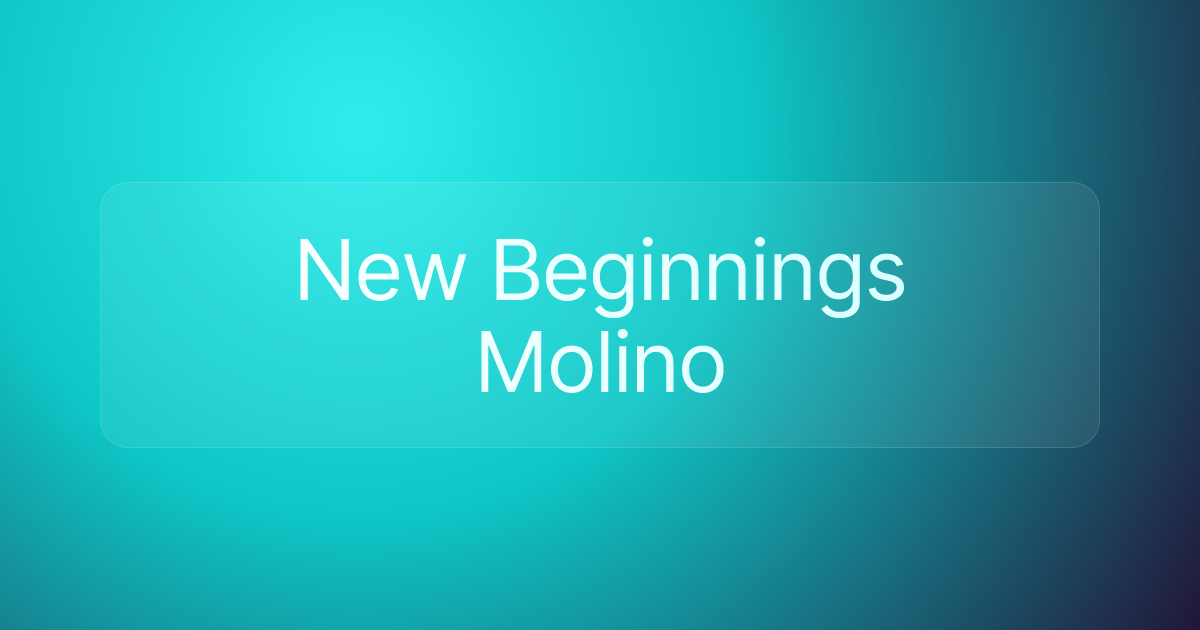 New Beginnings Molino