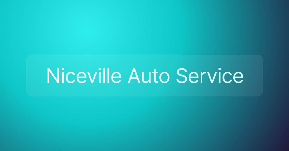 Niceville Auto Service