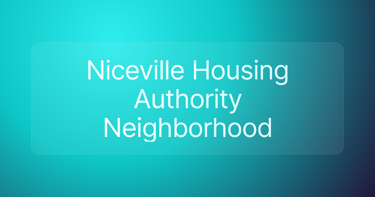 Niceville Housing Authority Neighborhood