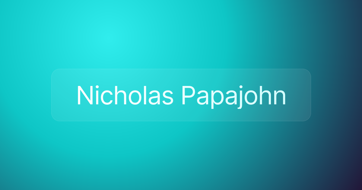 Nicholas Papajohn