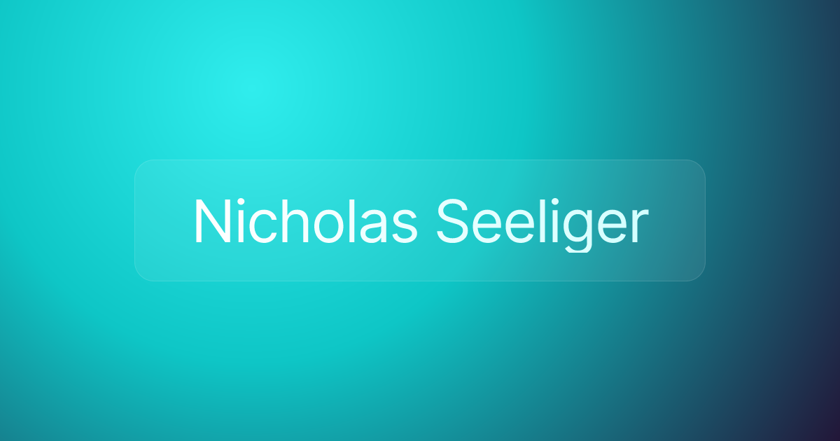 Nicholas Seeliger