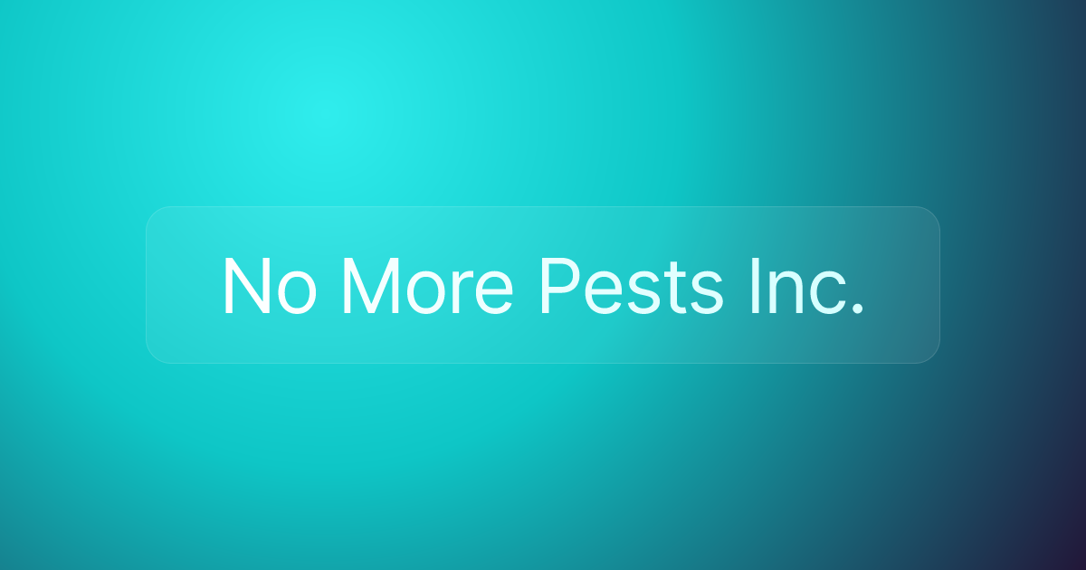No More Pests Inc.