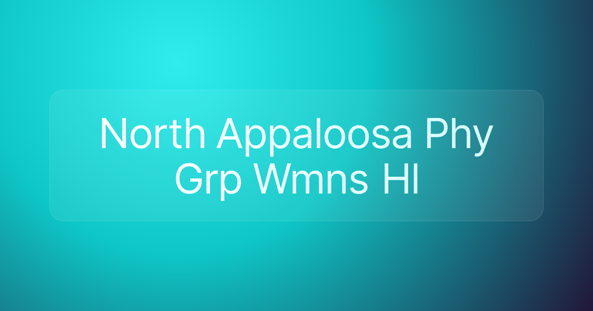 North Appaloosa Phy Grp Wmns Hl