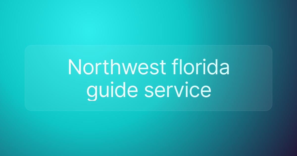 Northwest florida guide service