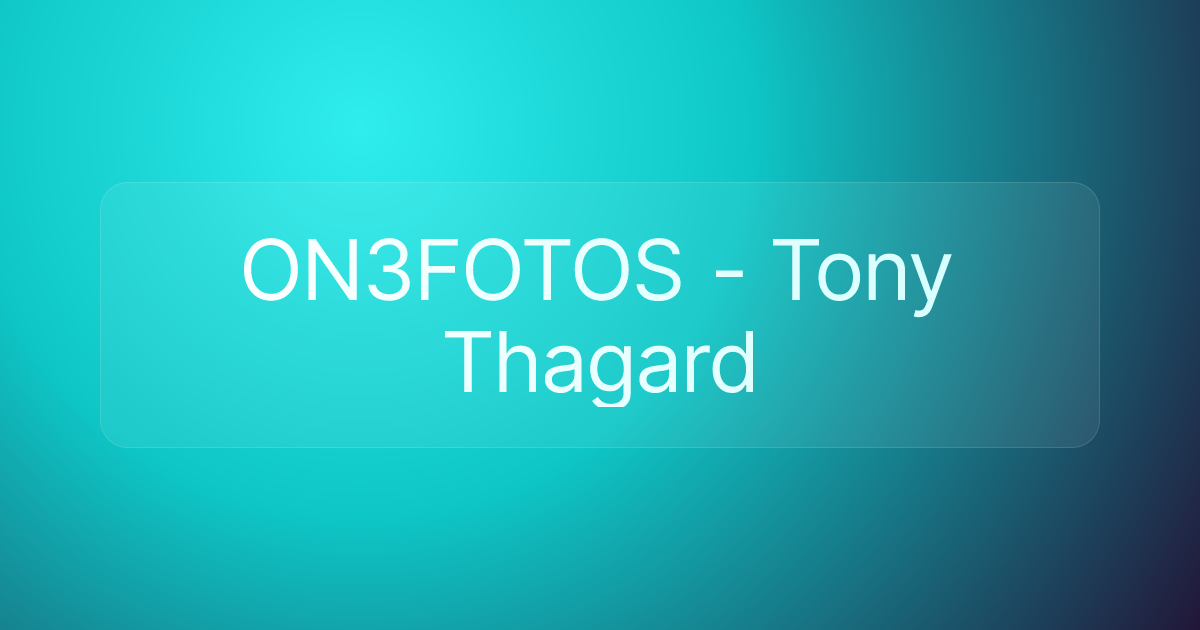 ON3FOTOS - Tony Thagard