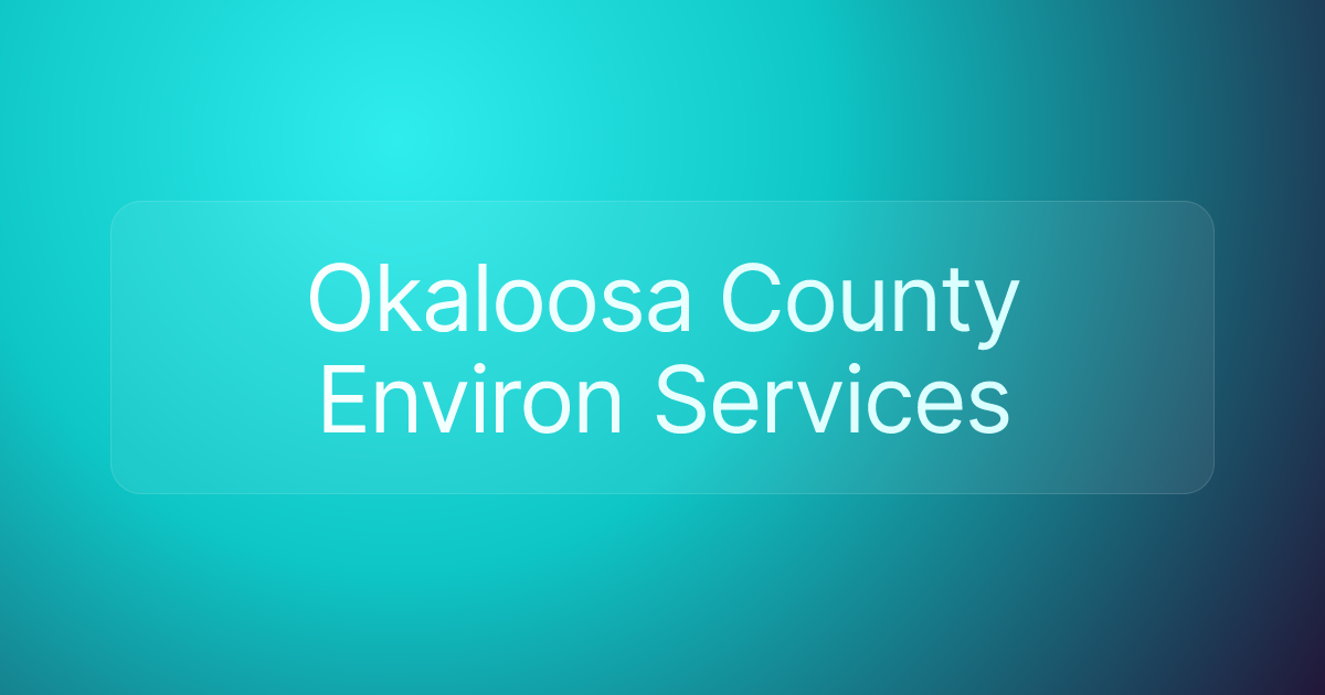 Okaloosa County Environ Services