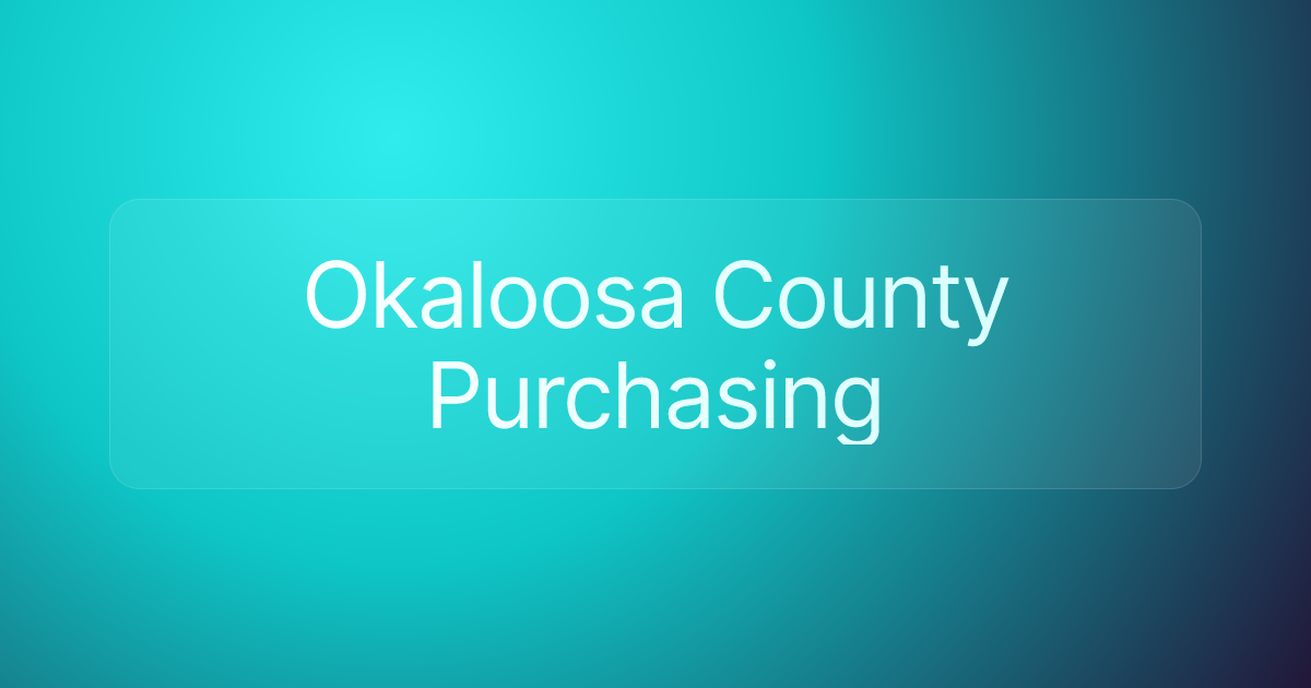 Okaloosa County Purchasing