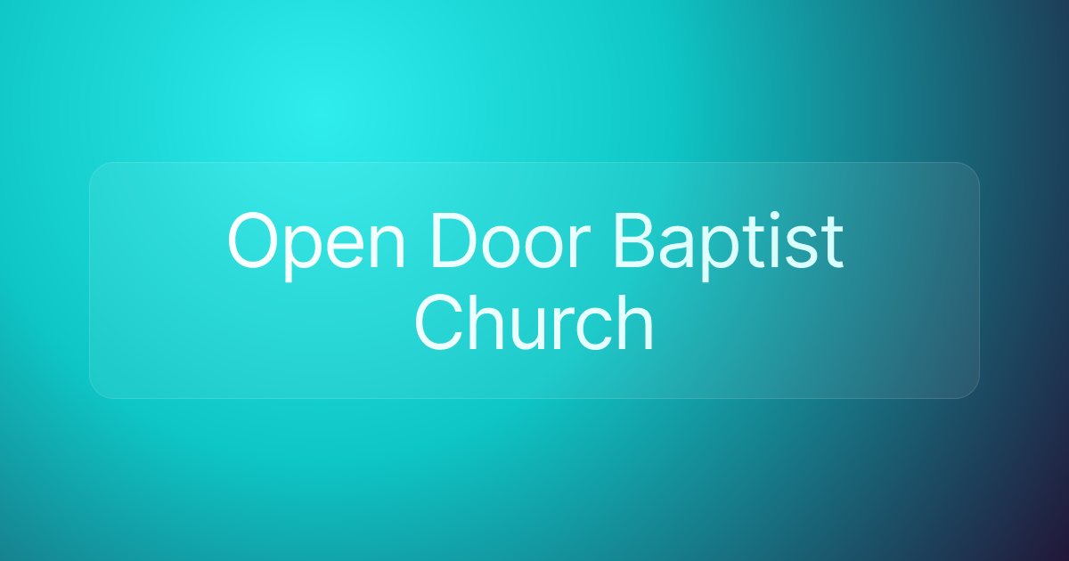 Open Door Baptist Church