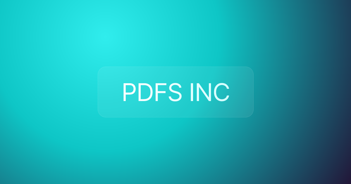 PDFS INC