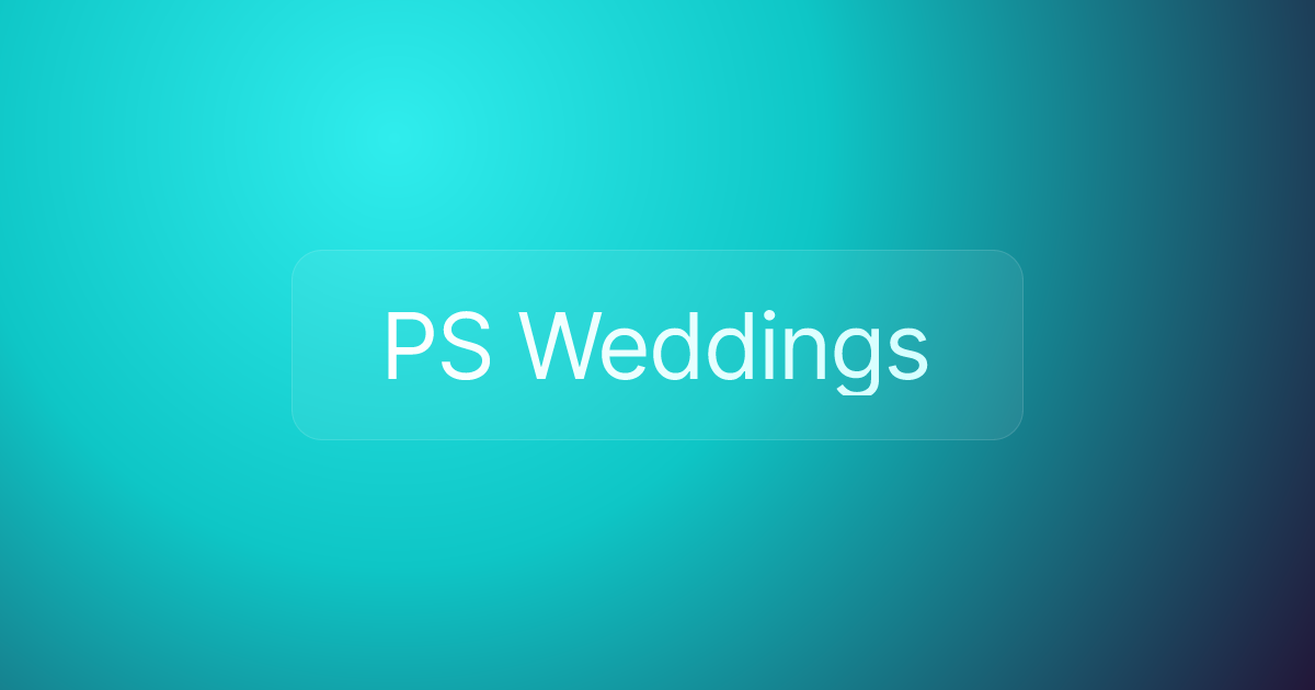 PS Weddings