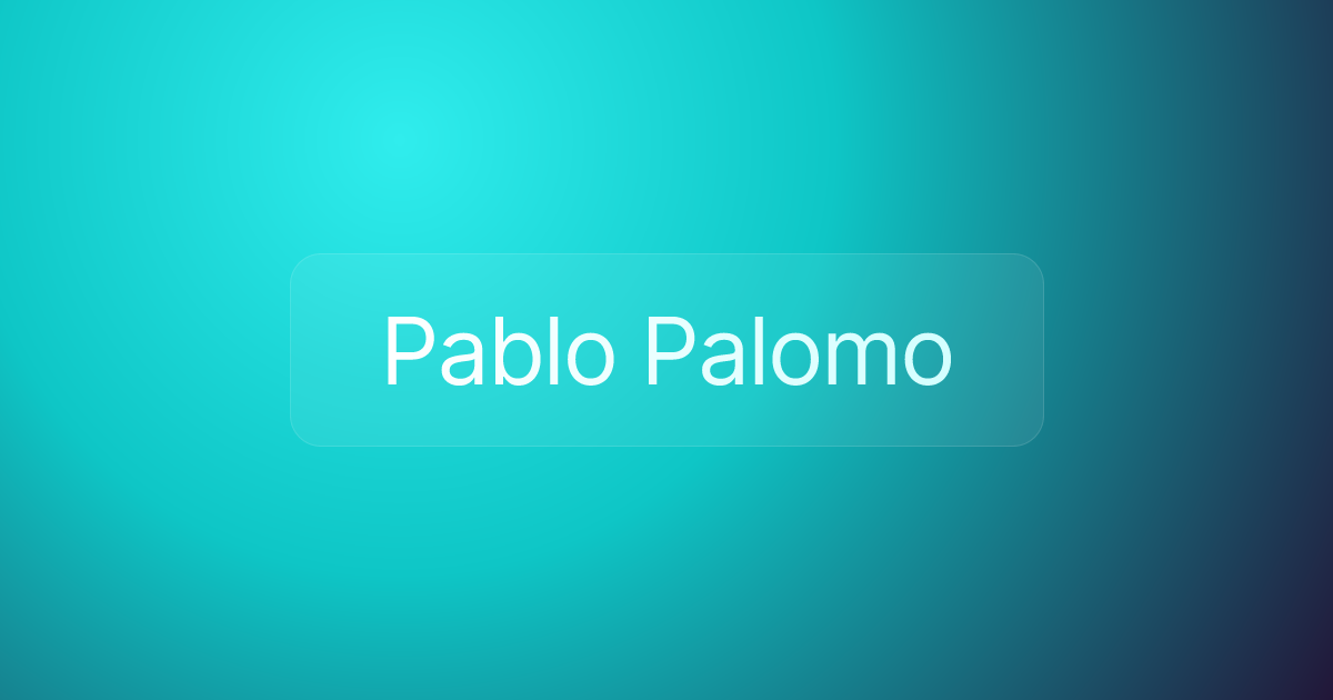 Pablo Palomo