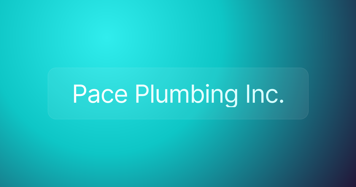 Pace Plumbing Inc.