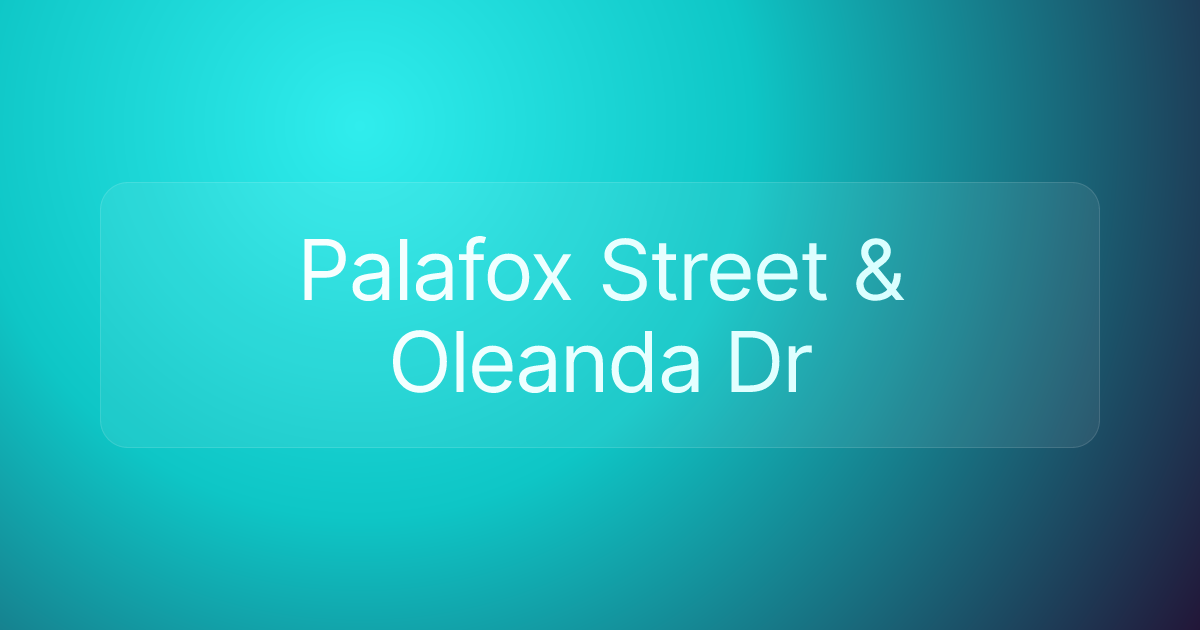 Palafox Street & Oleanda Dr