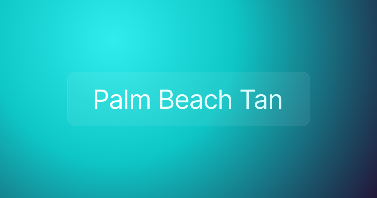 Palm Beach Tan