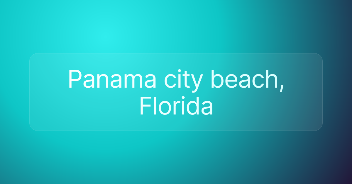Panama city beach, Florida