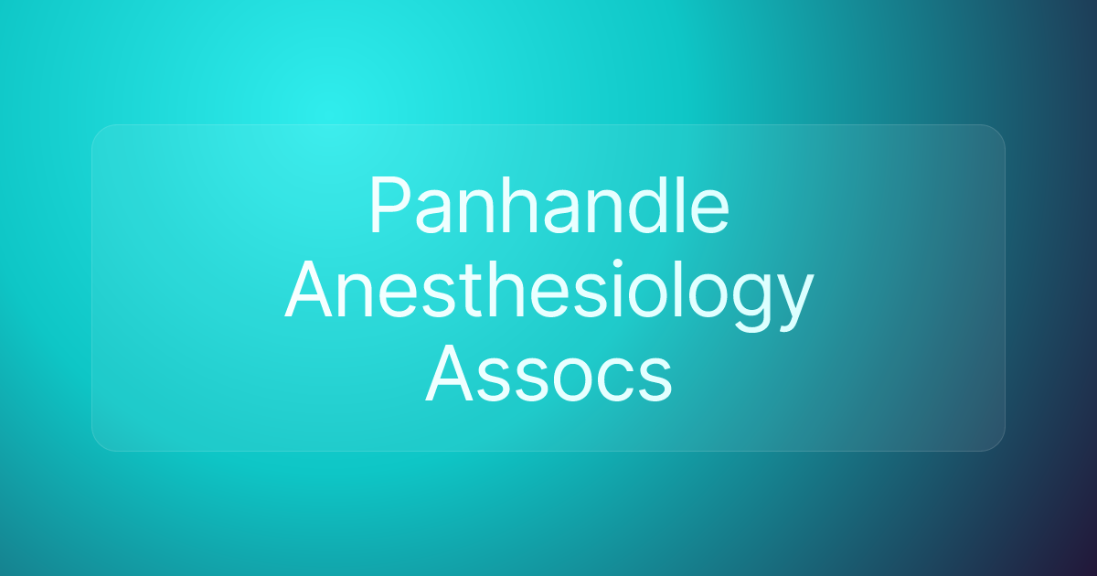 Panhandle Anesthesiology Assocs