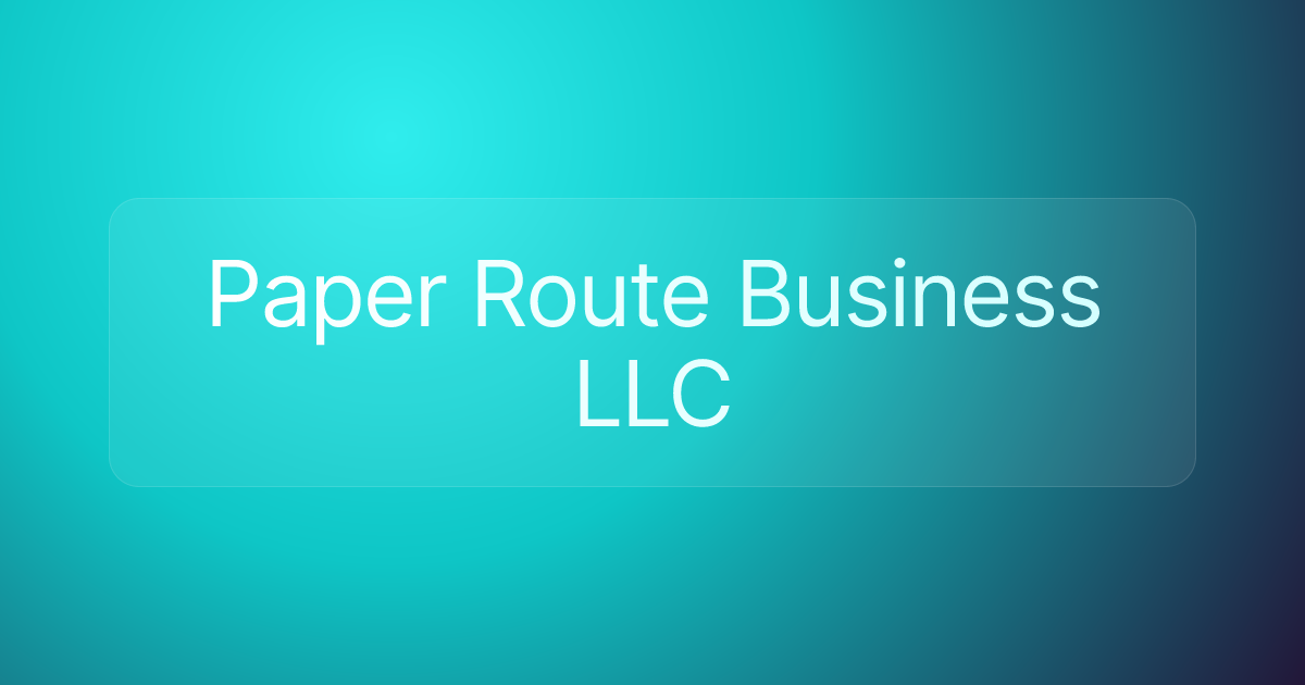 Paper Route Business LLC